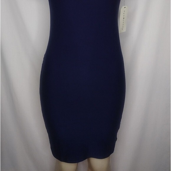 Navy Blue With Stripes Bodycon Dress S - Picture 5 of 15